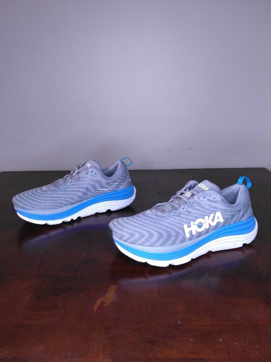 HOKA Gaviota 5 Shoes Mens SIZE 15 BLUE Gray COOL GREY White 1127929 LDVB RUNNING main image 14